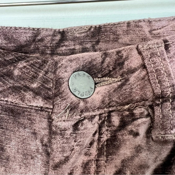 Free People Velvet Bootcut Crop Pants Brown 25 Boho Festival Vintage Romantic - Picture 5 of 9